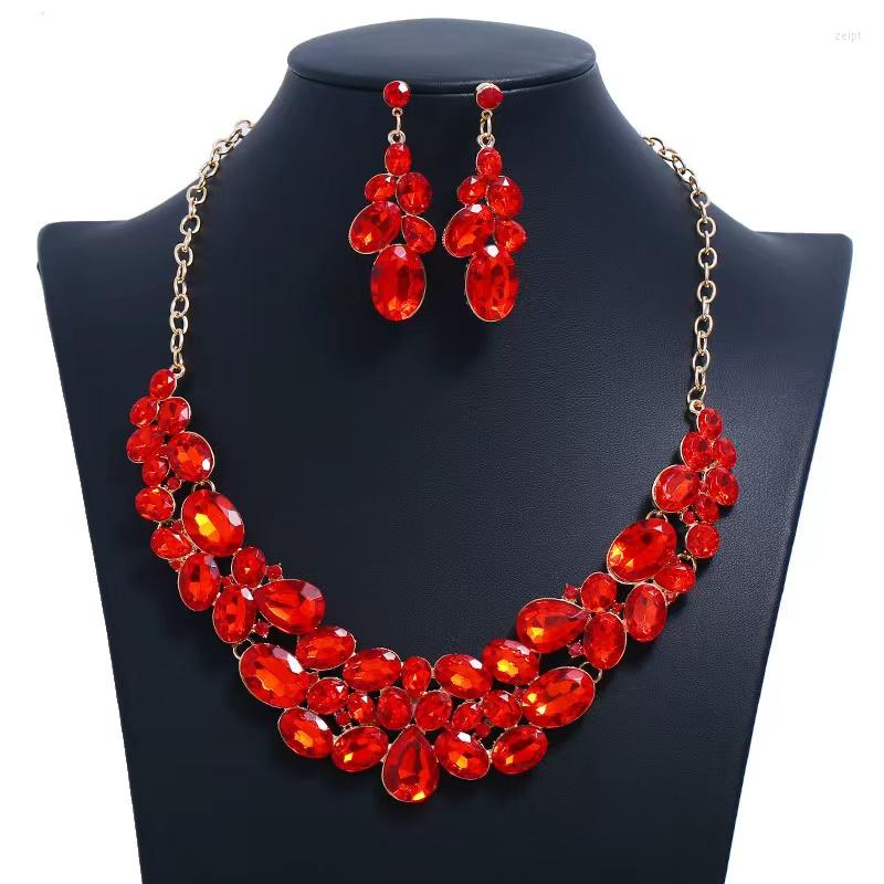 Necklace Earrings Set Crystal Waterdrop Geometric Designer Personality Wedding Jewelry Clavicle Chain Bijoux, Picture shown
Necklace Earrings Set Crystal Waterdrop Geometric Designer Personality Wedding Jewelry Clavicle Chain Bijoux, Picture shown