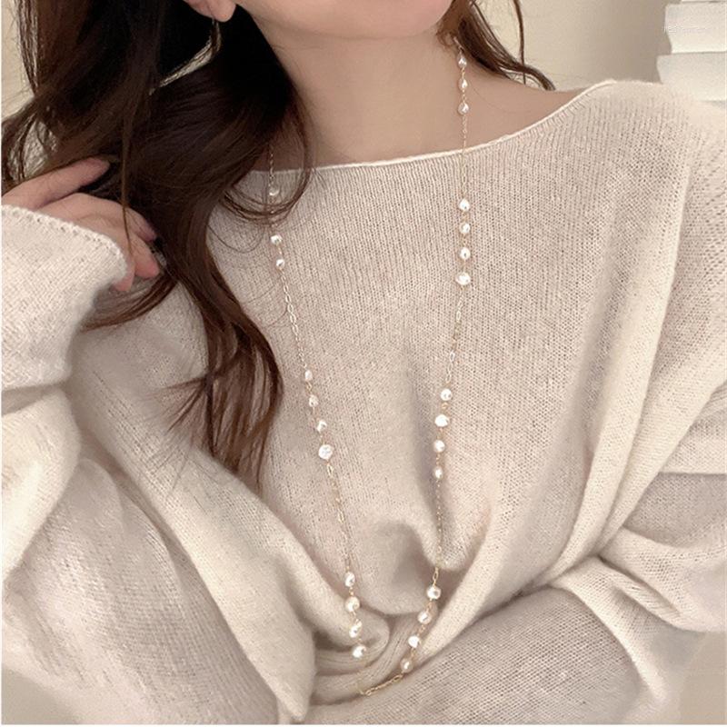 Chains Exquisite Natural Pearl Necklaces Long Neck Chain For Women Vintage Jewellery Romantic Korean Fashion Necklace Trendy Jewelry
Chains Exquisite Natural Pearl Necklaces Long Neck Chain For Women Vintage Jewellery Romantic Korean Fashion Necklace Trendy Jewelry