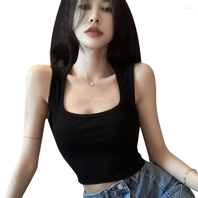 Women's Tanks Womens Summer Square Neck Basic Crop Top Solid Color Sleeveless Bodycon Sport Racerback Cami Vest With Shelf Bras, Black
Women's Tanks Womens Summer Square Neck Basic Crop Top Solid Color Sleeveless Bodycon Sport Racerback Cami Vest With Shelf Bras, Black