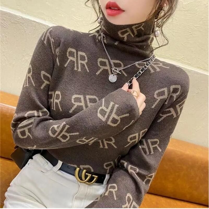 2023 GGity Women Sweaters Turtleneck Brand Knit Pullovers Tight Pile Collar Bottoming Sweater Tops, 01
2023 GGity Women Sweaters Turtleneck Brand Knit Pullovers Tight Pile Collar Bottoming Sweater Tops, 01