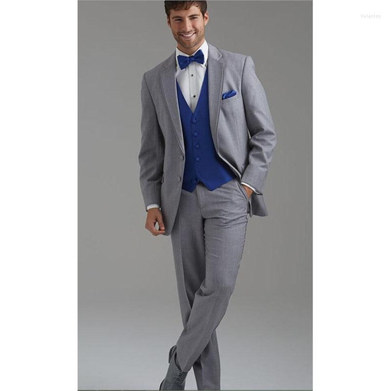 Men's Suits Two Buttons Light Grey Groom Men Suit Tuxedos Notch Lapel Groomsmen Wedding Bridegroom ( Jacket Pants Vest Tie) Customized, Picture shown 
Men's Suits Two Buttons Light Grey Groom Men Suit Tuxedos Notch Lapel Groomsmen Wedding Bridegroom ( Jacket Pants Vest Tie) Customized, Picture shown