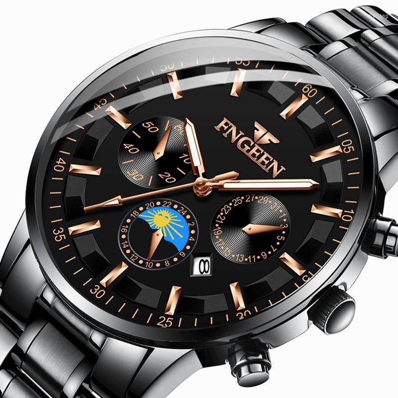 Wristwatches Top Men's Watch High-end Business Waterproof Quartz Watches For Men Steel Band Sports Wristwatch Relogio Masculino
Wristwatches Top Men's Watch High-end Business Waterproof Quartz Watches For Men Steel Band Sports Wristwatch Relogio Masculino