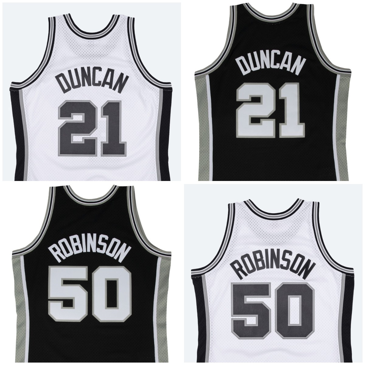 Retro 50 David Robinson Basketball Jersey tim duncan White Black Mens Jerseys Stitched Throwback MN