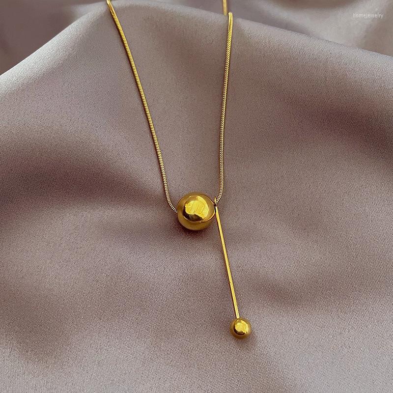 Choker Classic Simple Ball Pendant Titanium Steel Short Necklace For Woman 2023Korean Fashion Jewelry Girl's Accessories Clavicle Chain
Choker Classic Simple Ball Pendant Titanium Steel Short Necklace For Woman 2023Korean Fashion Jewelry Girl's Accessories Clavicle Chain