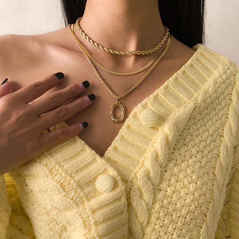 Pendant Necklaces Chuhan 2023 Style Ladies Multi-layer Necklace Metal O-shaped Jewelry Dinner Party Gift
Pendant Necklaces Chuhan 2023 Style Ladies Multi-layer Necklace Metal O-shaped Jewelry Dinner Party Gift