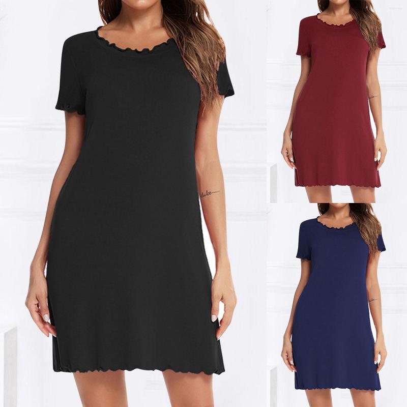 Ethnic Clothing European And American Women's Summer Rolled Edge Solid Color Short Sleeved Comfortable Sleeping Skirt Women Button
Ethnic Clothing European And American Women's Summer Rolled Edge Solid Color Short Sleeved Comfortable Sleeping Skirt Women Button