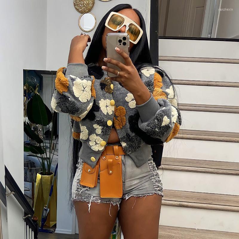 Women' Jackets Vintage 3D Flower Short Women 2023 Fall Winter Long Sleeve Single Breasted Loose Casual Cropped Coats Top Streetwear, Blue 
Women' Jackets Vintage 3D Flower Short Women 2023 Fall Winter Long Sleeve Single Breasted Loose Casual Cropped Coats Top Streetwear, Blue