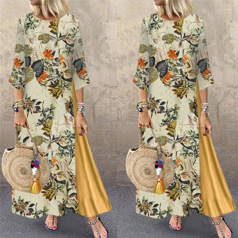 Casual Dresses Linen Long Maxi Dress Bohemian Beach Women Floral Half Sleeve Loose Stitching Boho Sundress Vestidos Plus Size 5XL, Green
Casual Dresses Linen Long Maxi Dress Bohemian Beach Women Floral Half Sleeve Loose Stitching Boho Sundress Vestidos Plus Size 5XL, Green