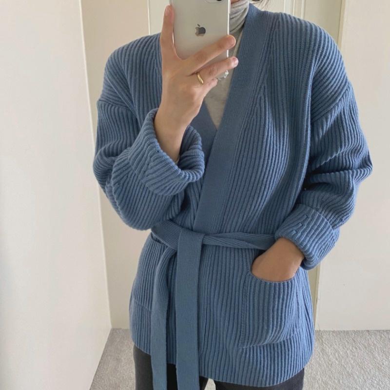 Women's Knits & Tees Chic Women Sweater Cardigan Autumn And Winter Versatile Small Man Loose Lazy Lace Up Knitted Coat, Black
Women's Knits & Tees Chic Women Sweater Cardigan Autumn And Winter Versatile Small Man Loose Lazy Lace Up Knitted Coat, Black