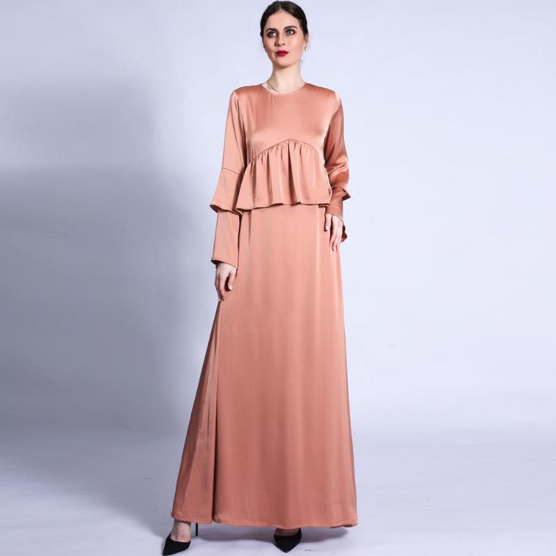 Ethnic Clothing Muslim Women Abayas Satin Caftan Turkey Middle East Islamic Arabic Ramadan Long Dress Elegant Maxi Robe Dubai Ruffle
Ethnic Clothing Muslim Women Abayas Satin Caftan Turkey Middle East Islamic Arabic Ramadan Long Dress Elegant Maxi Robe Dubai Ruffle
