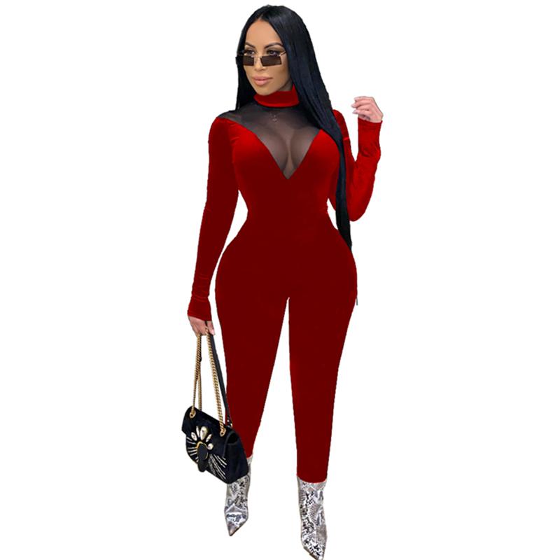 Women' Jumpsuits & Rompers Casual Velvet Stitching Mesh Jumpsuit With Invisible ZipperWomen, Black
Women' Jumpsuits & Rompers Casual Velvet Stitching Mesh Jumpsuit With Invisible ZipperWomen, Black