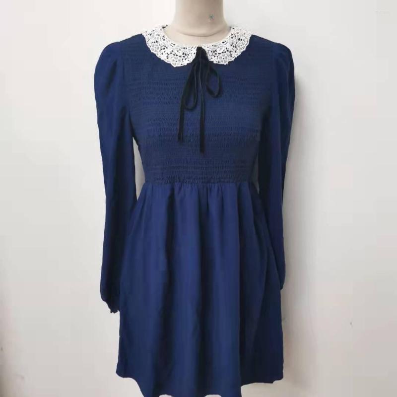 Casual Dresses Fashionable And Elegant Spring Autumn Women' Bow Lace Collar Slim Dress, Dark blue
Casual Dresses Fashionable And Elegant Spring Autumn Women' Bow Lace Collar Slim Dress, Dark blue