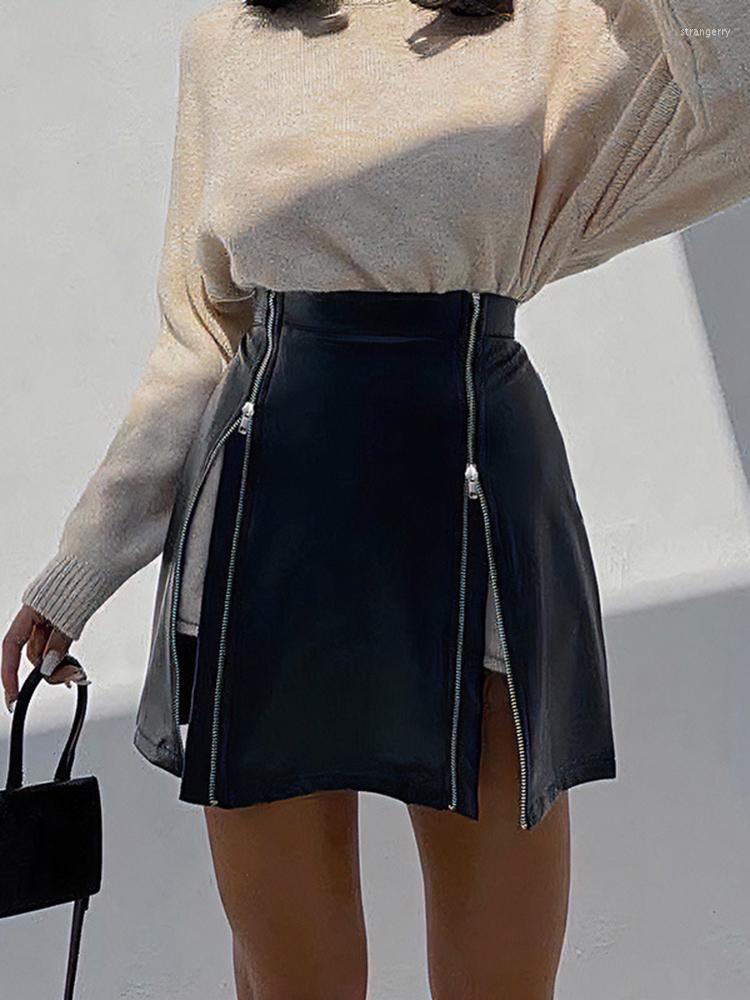 Skirts Double Zipper Pu Leather Mini Skirt Women Solid High Waist Elegant Ruched Black Bodycon Sexy Casual Female Y2K Clothing
Skirts Double Zipper Pu Leather Mini Skirt Women Solid High Waist Elegant Ruched Black Bodycon Sexy Casual Female Y2K Clothing