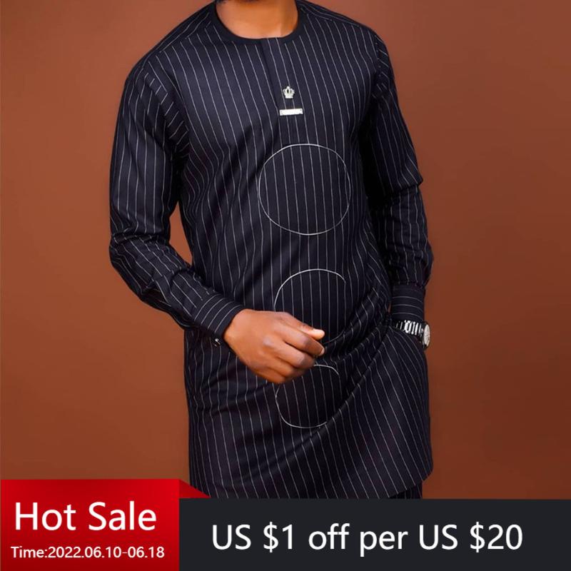 Men's Tracksuits Striped Print Long Sleeve Men Clothing Suit African Tops And Bottoms 2 Pieces Round Neck Set Thin Casual Suits Da, Black
Men's Tracksuits Striped Print Long Sleeve Men Clothing Suit African Tops And Bottoms 2 Pieces Round Neck Set Thin Casual Suits Da, Black