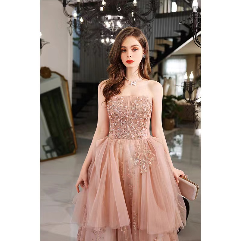 Eleagnt Mother Of The Bride Beads Appliqued Lace Evening Dress Sequined Crystal Side Split Ruched Satin Tail Formal Mother's Wear Wedding Dresses