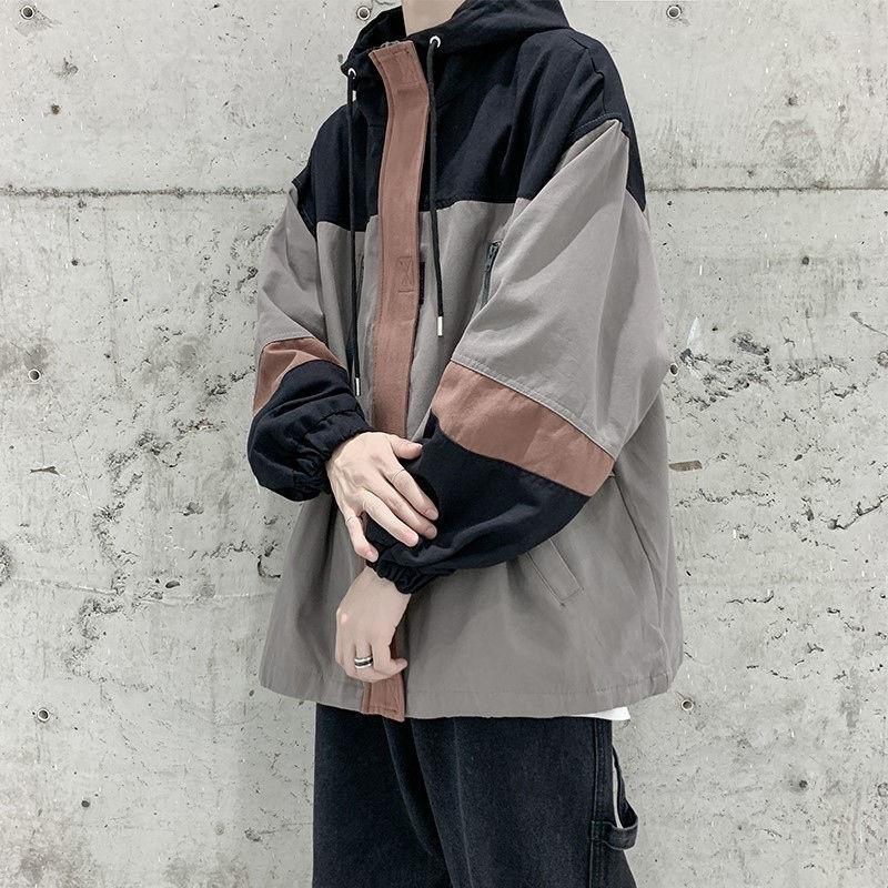 Men's Trench Coats Korean Men Spring Autumn Loose Bomber Jackets Patchwork Hip Hop Windproof Casual Coat Fashion Hooded Zipper Workwear, Gray
Men's Trench Coats Korean Men Spring Autumn Loose Bomber Jackets Patchwork Hip Hop Windproof Casual Coat Fashion Hooded Zipper Workwear, Gray
