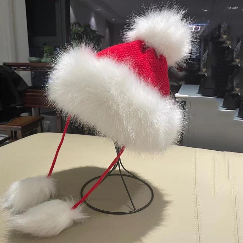 Berets Quality Fashion Women Winter Hat Windproof Cap Fur With Earflap Cold Weather POMPOM Balls Bomber Hats, Red
Berets Quality Fashion Women Winter Hat Windproof Cap Fur With Earflap Cold Weather POMPOM Balls Bomber Hats, Red