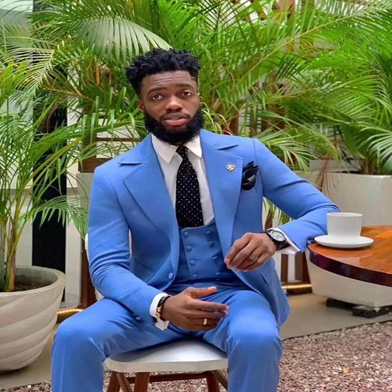 Men's Suits Fashion Blue Men Costum Homme Groom Wedding Slim Fit Dress Terno Masculino One Buttons Blazer(Jacket Vest Pants), Custom color
Men's Suits Fashion Blue Men Costum Homme Groom Wedding Slim Fit Dress Terno Masculino One Buttons Blazer(Jacket Vest Pants), Custom color
