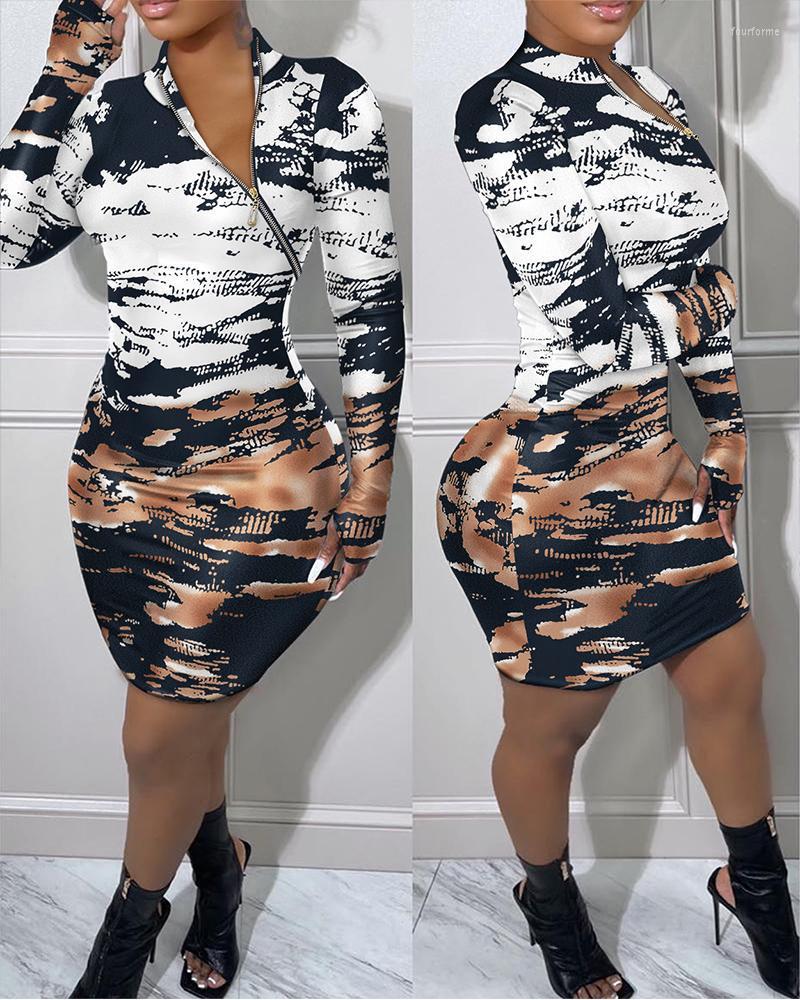 Casual Dresses Tie Dye Print Zip Detail Long Sleeve Bodycon Dress Women Spring Summer High Waist Slim Sexy Mini, Multicolor
Casual Dresses Tie Dye Print Zip Detail Long Sleeve Bodycon Dress Women Spring Summer High Waist Slim Sexy Mini, Multicolor