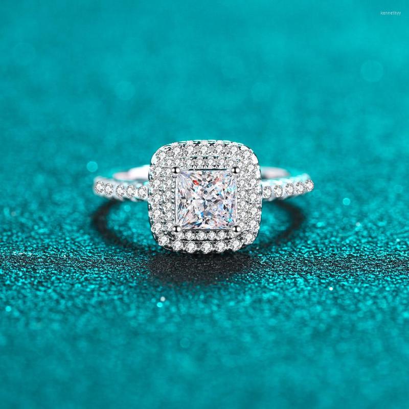 Cluster Rings 925 Sterling Silver Plated PT950 Gold Jie Children 1 Princess Square Mosanite Ring Luxury
Cluster Rings 925 Sterling Silver Plated PT950 Gold Jie Children 1 Princess Square Mosanite Ring Luxury