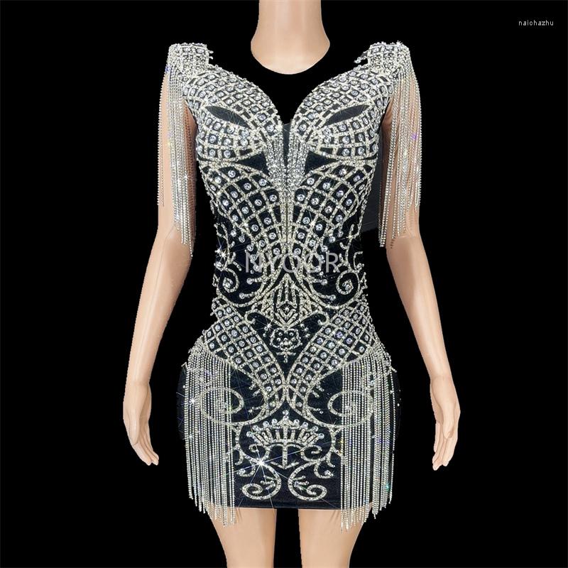 Stage Wear Shiny Chain Rhinestones Tassels Sexy Skinny Short Skirt Prom Party Birthday Celebrate Evening Women Dress Costume, Picture shown
Stage Wear Shiny Chain Rhinestones Tassels Sexy Skinny Short Skirt Prom Party Birthday Celebrate Evening Women Dress Costume, Picture shown