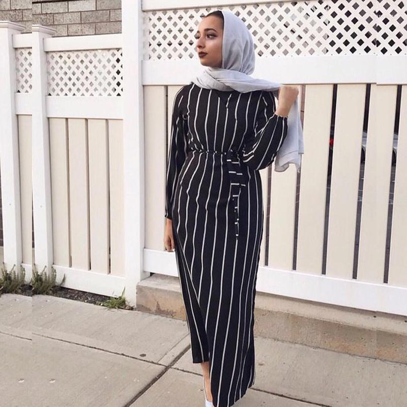 Ethnic Clothing Muslim Dress Abaya For Women Gown Striped Caftan Islamic Dubai Turkish Arabic Eid Mubarak
Ethnic Clothing Muslim Dress Abaya For Women Gown Striped Caftan Islamic Dubai Turkish Arabic Eid Mubarak