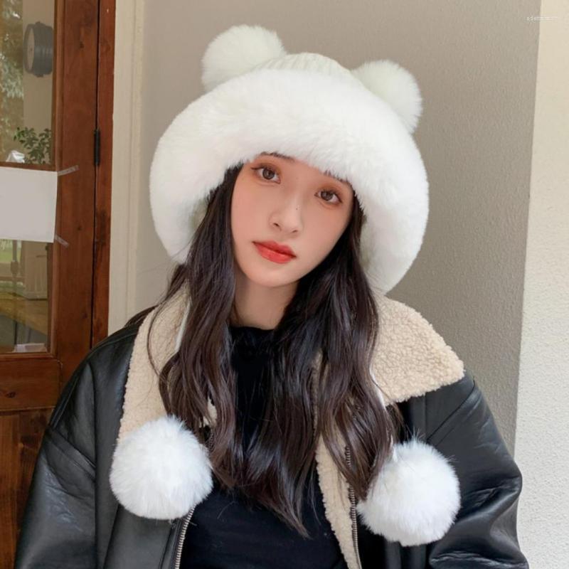 Berets Simple Wool Cap Windproof Women Earflap Fall Winter Faux Fur Trim Woolen Yarn Hat Cold Resistant, White
Berets Simple Wool Cap Windproof Women Earflap Fall Winter Faux Fur Trim Woolen Yarn Hat Cold Resistant, White