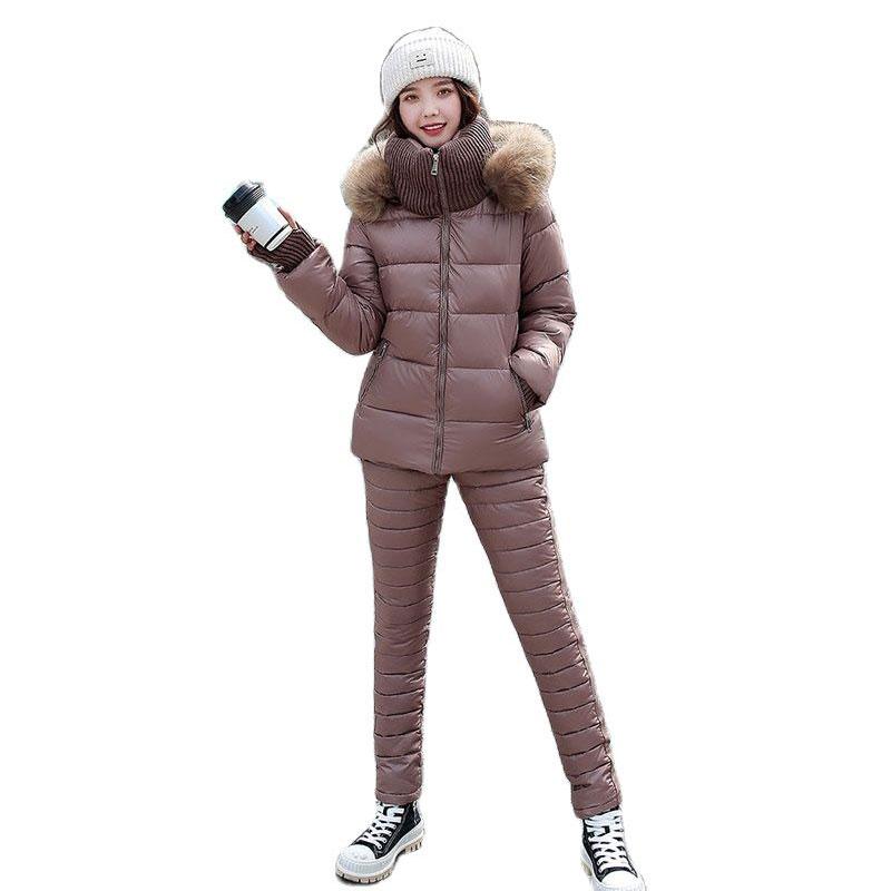Women's Two Piece Pants Korean Winter Women Fur Collar Hooded Puffer Jacket Short Cotton Ski Suit 2023 Female Slim Warm Trousers SetWomen's, Auburn
Women's Two Piece Pants Korean Winter Women Fur Collar Hooded Puffer Jacket Short Cotton Ski Suit 2023 Female Slim Warm Trousers SetWomen's, Auburn