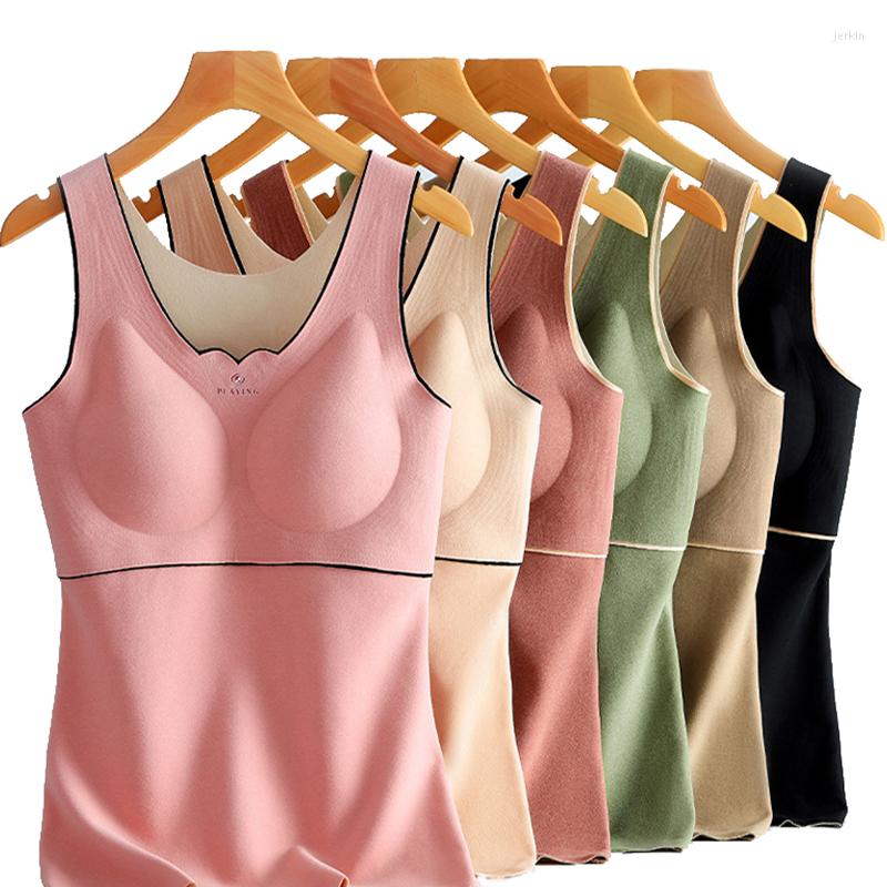 Camisoles & Tanks Thermal Underwear Female Winter Warm Tank Top Seamless Lingerie Women Push Up Padded Bralette Basic Women's Undershirt, Black
Camisoles & Tanks Thermal Underwear Female Winter Warm Tank Top Seamless Lingerie Women Push Up Padded Bralette Basic Women's Undershirt, Black