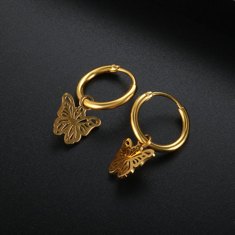 Hoop Earrings & Huggie ZMFashion Hollow Butterfly Pendant For Women Stainless Steel Simple Insect Charm Jewelry Accessories Gift
Hoop Earrings & Huggie ZMFashion Hollow Butterfly Pendant For Women Stainless Steel Simple Insect Charm Jewelry Accessories Gift