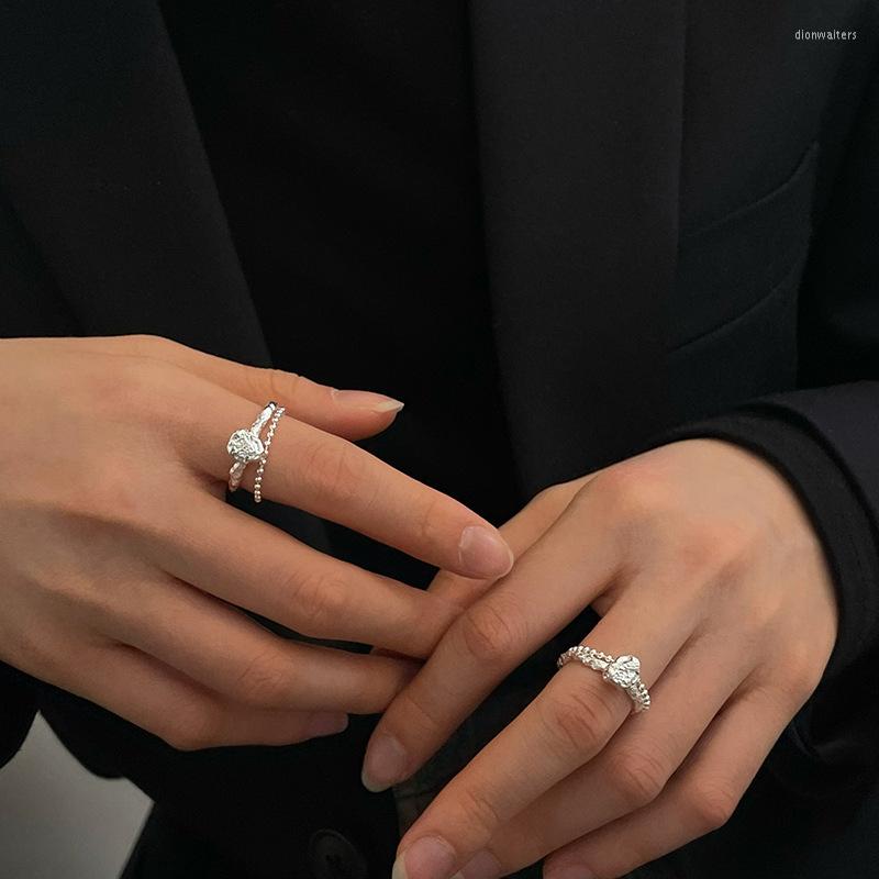Wedding Rings Irregular Surface Open Ring For Women Texture Lines Double Layer Adjustable Tassel Round Beads Hip Hop Female Engagement
Wedding Rings Irregular Surface Open Ring For Women Texture Lines Double Layer Adjustable Tassel Round Beads Hip Hop Female Engagement