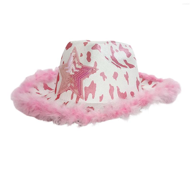 Berets Western Style Cowboy Hat Fedora Sunhat Party Hats Wind Lanyard For Costumes Accessories Outdoor Performance Wedding, Pink
Berets Western Style Cowboy Hat Fedora Sunhat Party Hats Wind Lanyard For Costumes Accessories Outdoor Performance Wedding, Pink