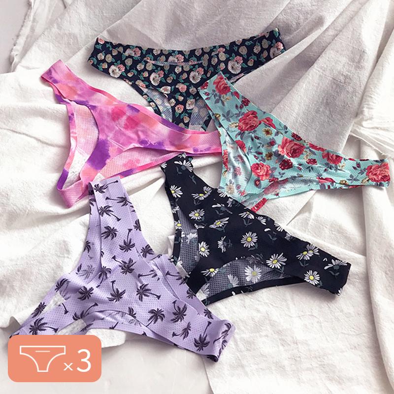 Women's Panties 3pcs/set Seamless Printed Thongs Low Rise Fitness Underwear Ultra Thin Mesh G String For Female One Piece Tanga T BackWomen', Balloon
Women's Panties 3pcs/set Seamless Printed Thongs Low Rise Fitness Underwear Ultra Thin Mesh G String For Female One Piece Tanga T BackWomen', Balloon