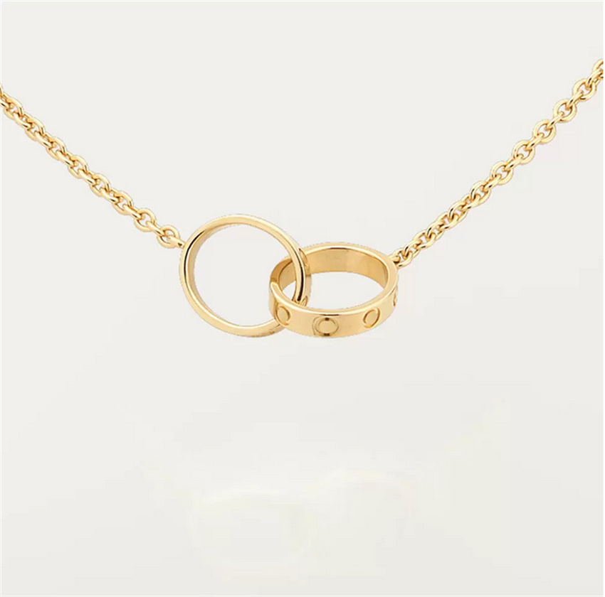 2023 High Edition Classic Design Pendant Love Necklace for Women Girls Double Loop Charms 316L Titanium Steel Wedding Jewelry Collares Collier68
2023 High Edition Classic Design Pendant Love Necklace for Women Girls Double Loop Charms 316L Titanium Steel Wedding Jewelry Collares Collier68