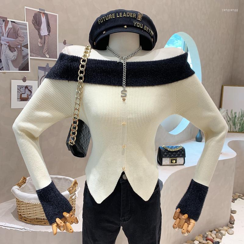 Women's Sweaters In Women's Clothing 2023 Winter Soft Design Sweater Temperament Color Contrast Off Shoulder Long Sleeve Knit Shirt Top, Black
Women's Sweaters In Women's Clothing 2023 Winter Soft Design Sweater Temperament Color Contrast Off Shoulder Long Sleeve Knit Shirt Top, Black