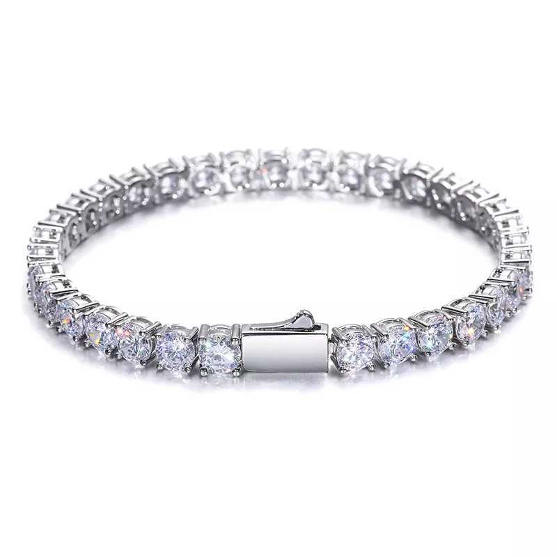 New Arrival Women Jewelry Vvs Moissanite Diamond Cluster Tennis Bracelet Iced Out Lab Grown Diamond Tennis Bracelet