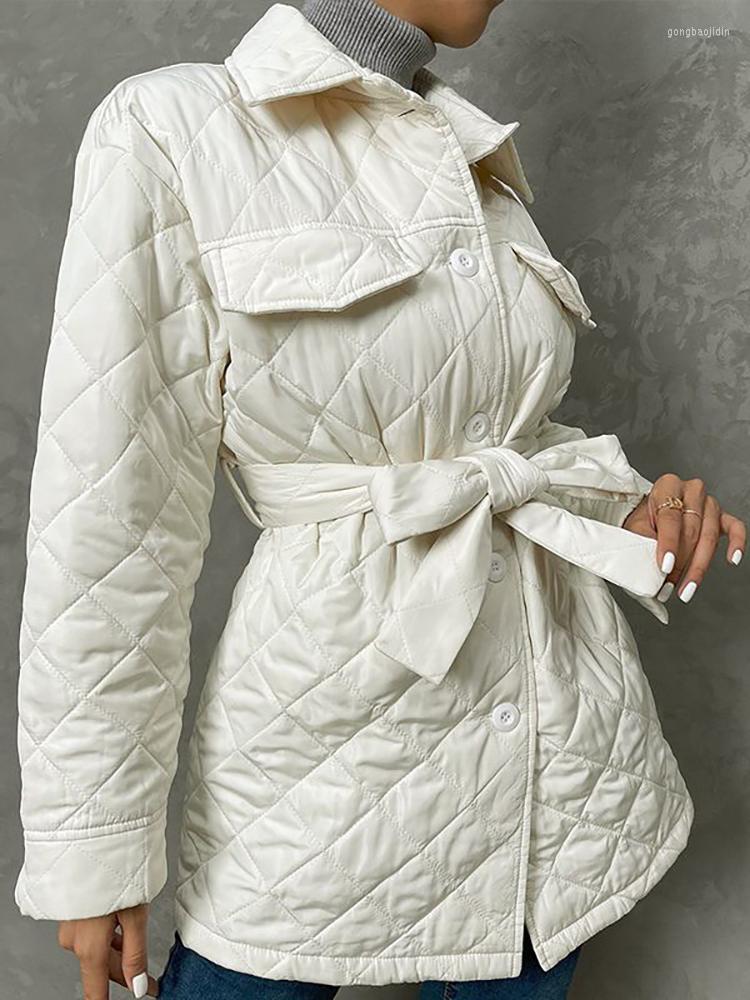 Women's Trench Coats Taruxy Plaid Winter Cotton Thick Parkas Coat Women Turn-down Collar Long Sleeve Belt Puffer Streetwear Warm, White
Women's Trench Coats Taruxy Plaid Winter Cotton Thick Parkas Coat Women Turn-down Collar Long Sleeve Belt Puffer Streetwear Warm, White