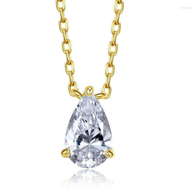 Chains S925 Silver Pear Shaped Water Drop Necklace Women's High Carbon Diamond Clavicle Chain Pendant
Chains S925 Silver Pear Shaped Water Drop Necklace Women's High Carbon Diamond Clavicle Chain Pendant