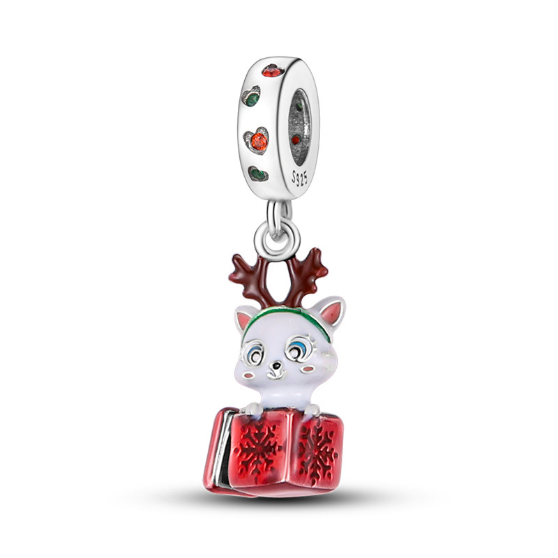The New Popular 925 Sterling Silver Designer S925 Snake Bead Diy Accessories Cupids Love Heart Shaped Pendant Pearl