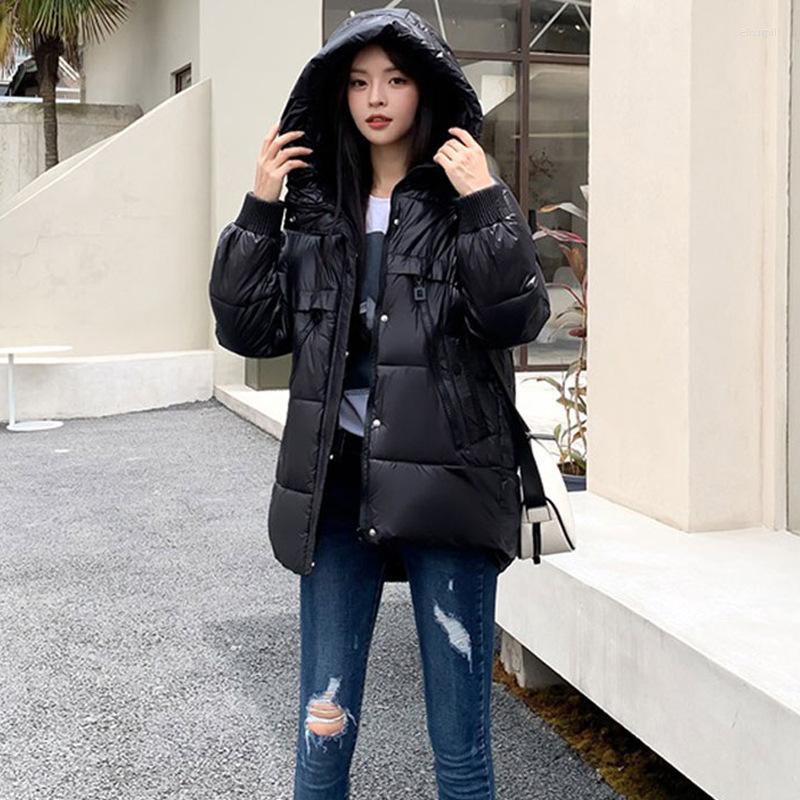 Women's Trench Coats Winter Ladies And Jackets Clothing For Women Cotton Female Thin Glossy The Korean Version Loose, Black
Women's Trench Coats Winter Ladies And Jackets Clothing For Women Cotton Female Thin Glossy The Korean Version Loose, Black