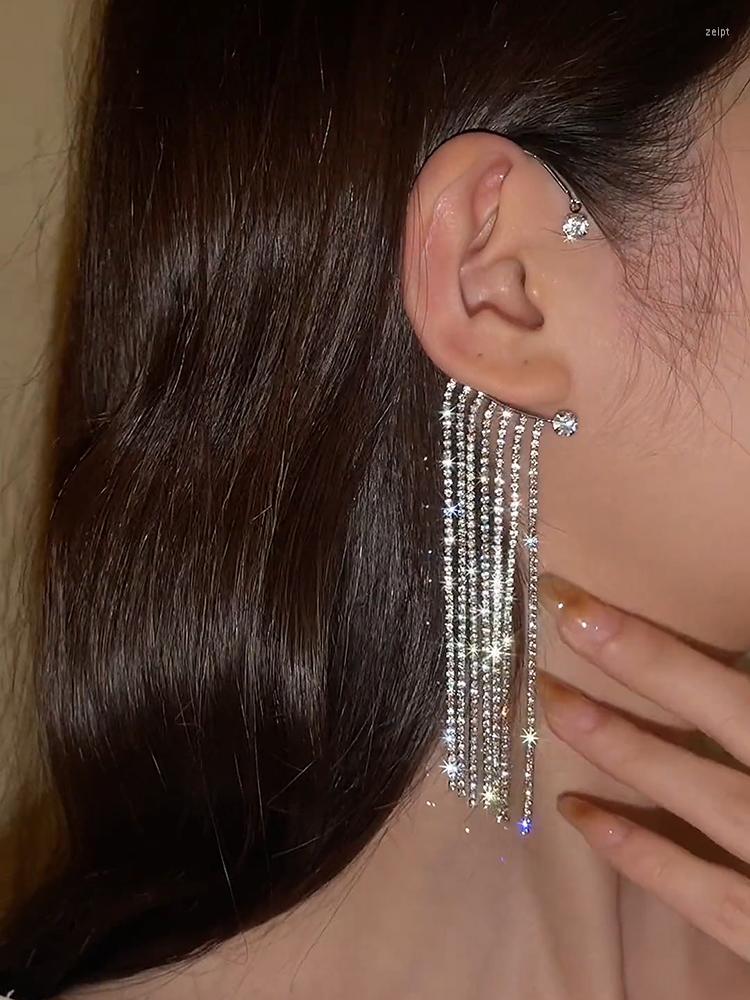 Backs Earrings 1pcs Shiny Rhinestone Tassel Non Ear Piercing Earring Luxury Gold Silver Color Cuff Hook Clip On For Women Jewelry
Backs Earrings 1pcs Shiny Rhinestone Tassel Non Ear Piercing Earring Luxury Gold Silver Color Cuff Hook Clip On For Women Jewelry
