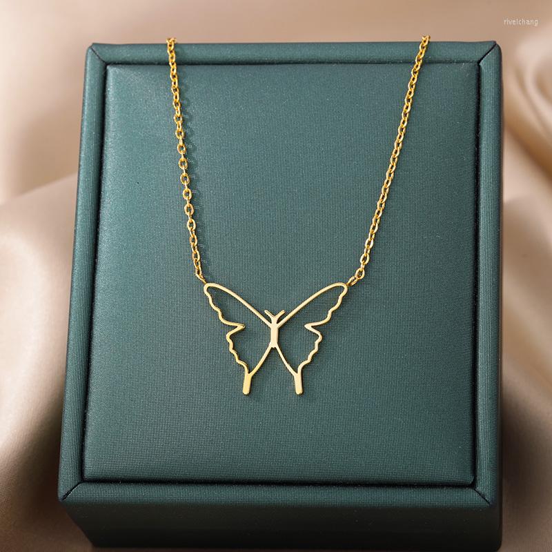 Pendant Necklaces Minimalist Lines Butterfly Necklace For Women Stainless Steel Hollow Butterflies Femme Gifts Boho Party Birth Jewelry
Pendant Necklaces Minimalist Lines Butterfly Necklace For Women Stainless Steel Hollow Butterflies Femme Gifts Boho Party Birth Jewelry