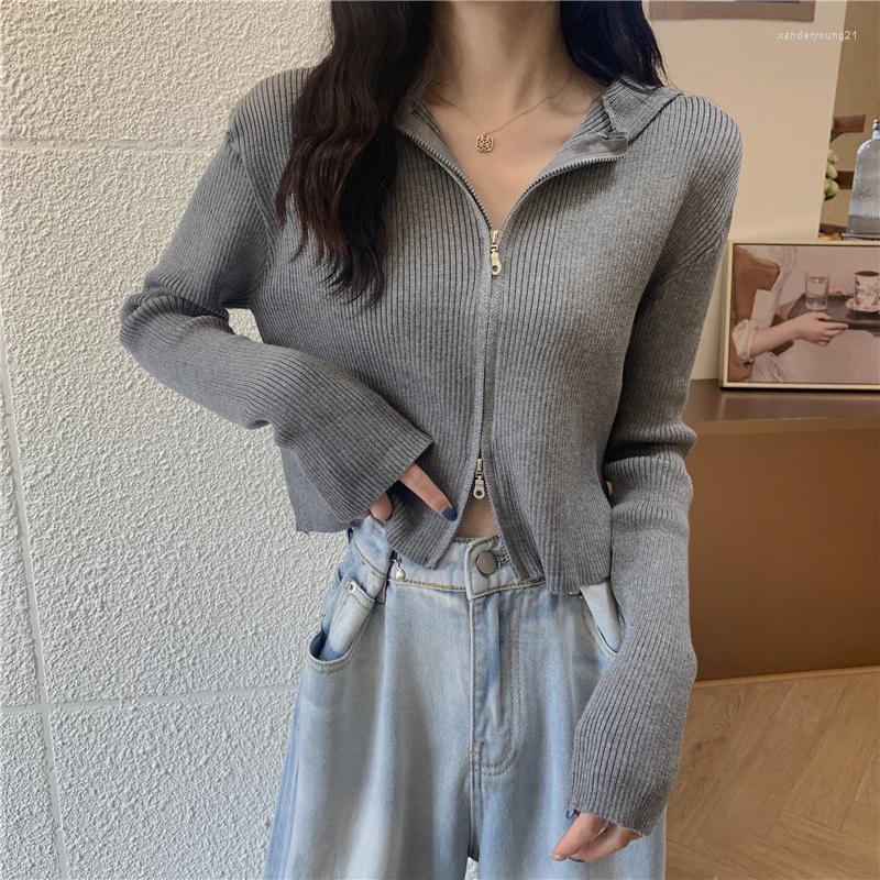Women's Knits Cardigan Women Knitted Long Sleeve Autumn Coats Sweater All-match Korean Style Tops Fashion Hooded Zipper Shirts, Gray
Women's Knits Cardigan Women Knitted Long Sleeve Autumn Coats Sweater All-match Korean Style Tops Fashion Hooded Zipper Shirts, Gray
