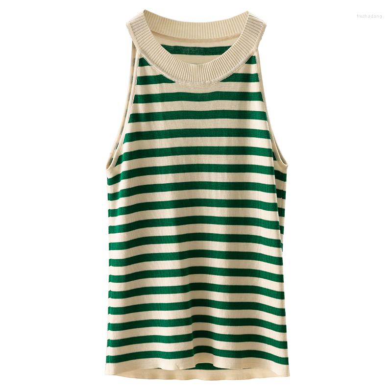 Women's Tanks Knit 2023 Summer Tank Top Natural Silk Wool Acrylic Casual Crop Women Clothing Korean Fashion Cute Tops Striped, Green
Women's Tanks Knit 2023 Summer Tank Top Natural Silk Wool Acrylic Casual Crop Women Clothing Korean Fashion Cute Tops Striped, Green