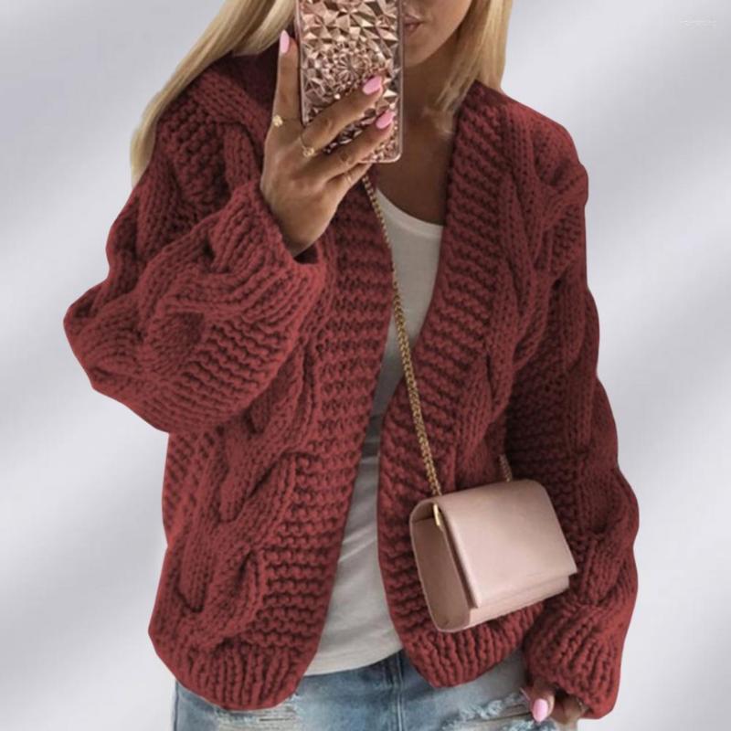 Women' Knits Knitted Cardigan Open Stitch Coarse Yarn Thickened Sweater Women Solid Color Autumn Winter Twist Coat Outerwear, Black
Women' Knits Knitted Cardigan Open Stitch Coarse Yarn Thickened Sweater Women Solid Color Autumn Winter Twist Coat Outerwear, Black