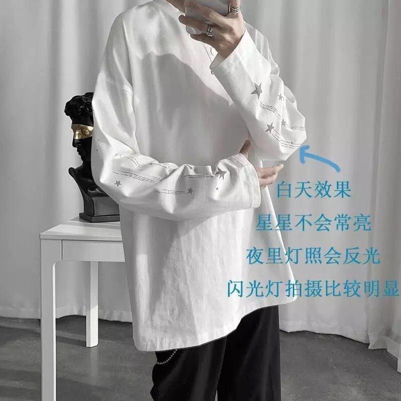 Men's T Shirts Luminous Spring And Autumn Long-Sleeved T-shirt Male Student Korean Style Loose Base Shirt, Picture shown
Men's T Shirts Luminous Spring And Autumn Long-Sleeved T-shirt Male Student Korean Style Loose Base Shirt, Picture shown