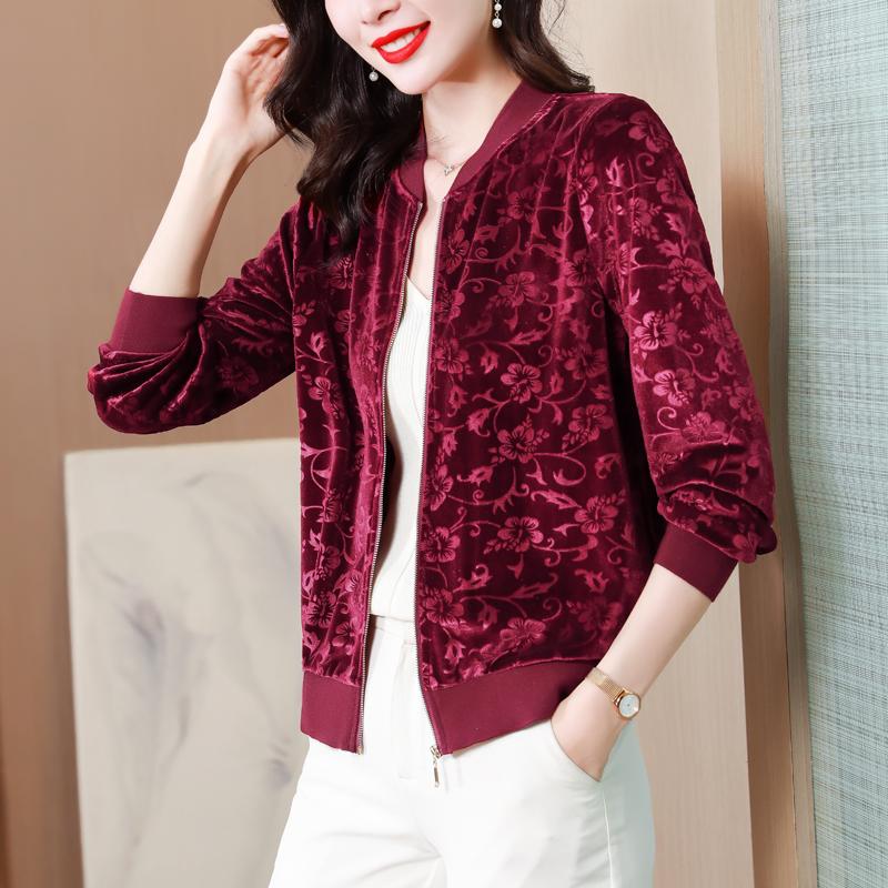 Women's Jackets TingYiLi Autumn Winter Women's Jacquard Velvet Jacket Korean Style Elegant Ladies Vintage Red Short Coat Zip-Up Casual, As photo
Women's Jackets TingYiLi Autumn Winter Women's Jacquard Velvet Jacket Korean Style Elegant Ladies Vintage Red Short Coat Zip-Up Casual, As photo