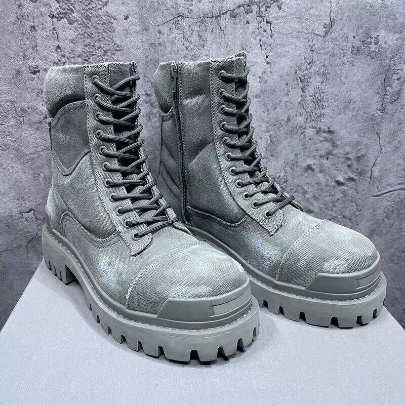 2023 Luxury Genuine Leather Runway Boots Balencaigaity Safty Shoes Men' s Canvas Ankle Boots Boots Winter Dirty-made Outdoor Shoes Made Old Washed Boots, Black 
2023 Luxury Genuine Leather Runway Boots Balencaigaity Safty Shoes Men' s Canvas Ankle Boots Boots Winter Dirty-made Outdoor Shoes Made Old Washed Boots, Black