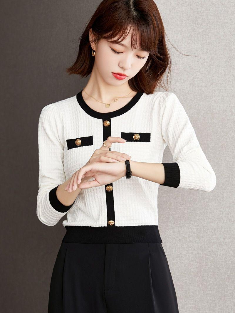 Women' Knits Women' Knitwear Sweater Cardigan O-neck Long Sleeve Autumn Winter 2023 Black White Contrast Color Fashion Short Tops
Women' Knits Women' Knitwear Sweater Cardigan O-neck Long Sleeve Autumn Winter 2023 Black White Contrast Color Fashion Short Tops