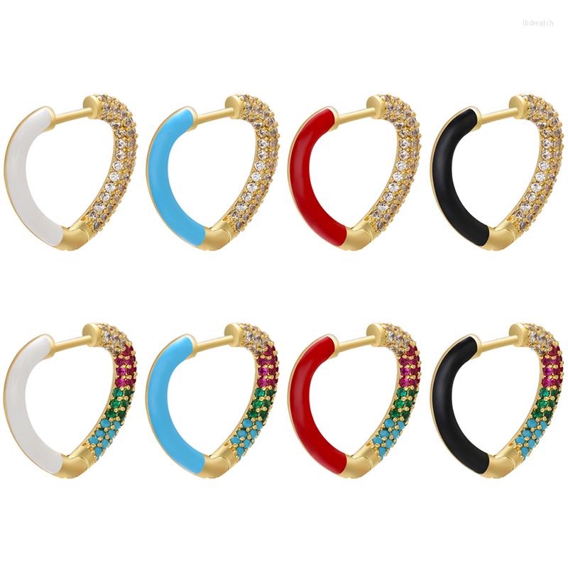 Hoop Earrings ZHUKOU 1 Piece CZ Crystal Heart Small Generous Enamel For Women 2023 Fashion Jewelry Model:VE240
Hoop Earrings ZHUKOU 1 Piece CZ Crystal Heart Small Generous Enamel For Women 2023 Fashion Jewelry Model:VE240